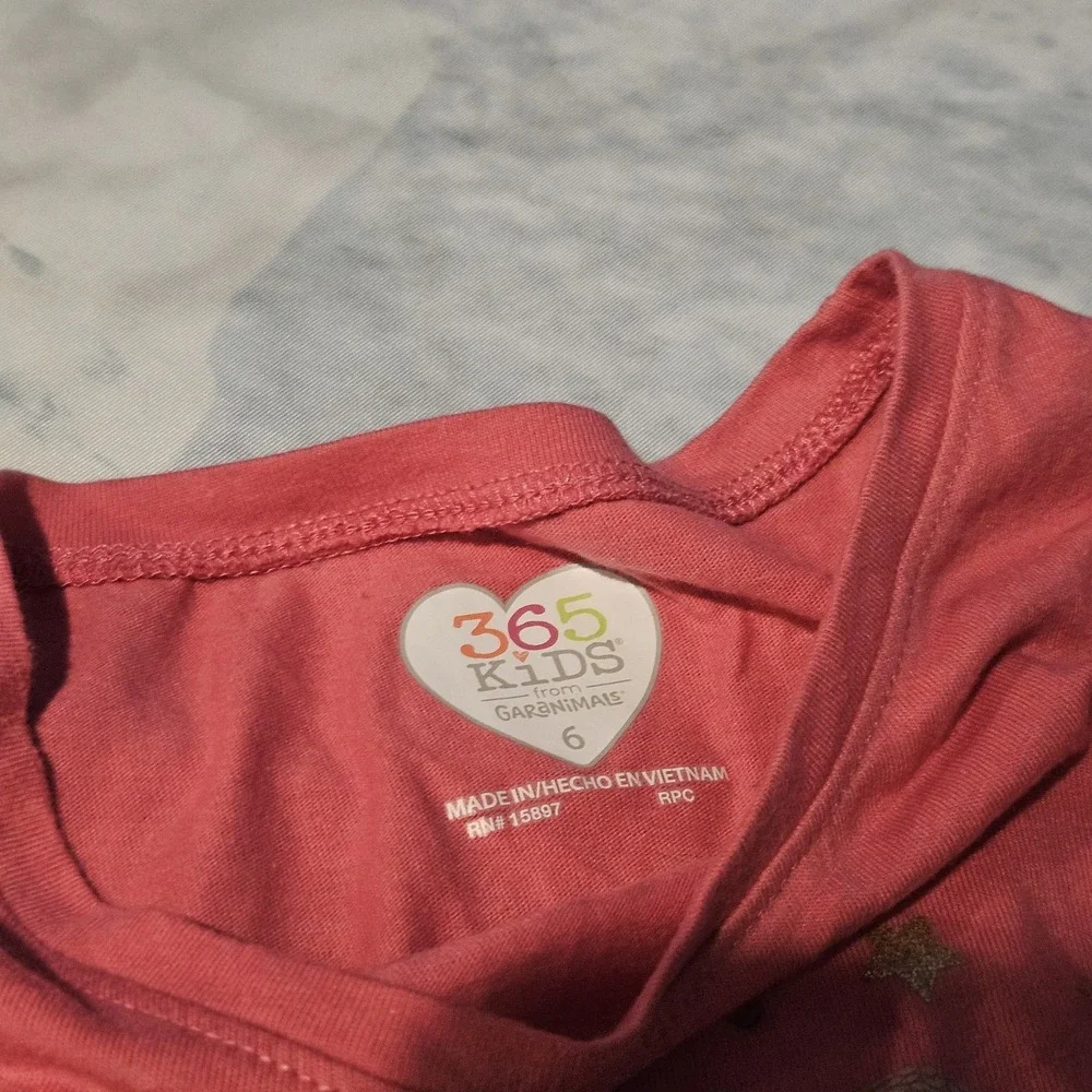Girls Size 6 6X Long Sleeve Shirt Lot Carter's 365 Kids Best Sister Animals